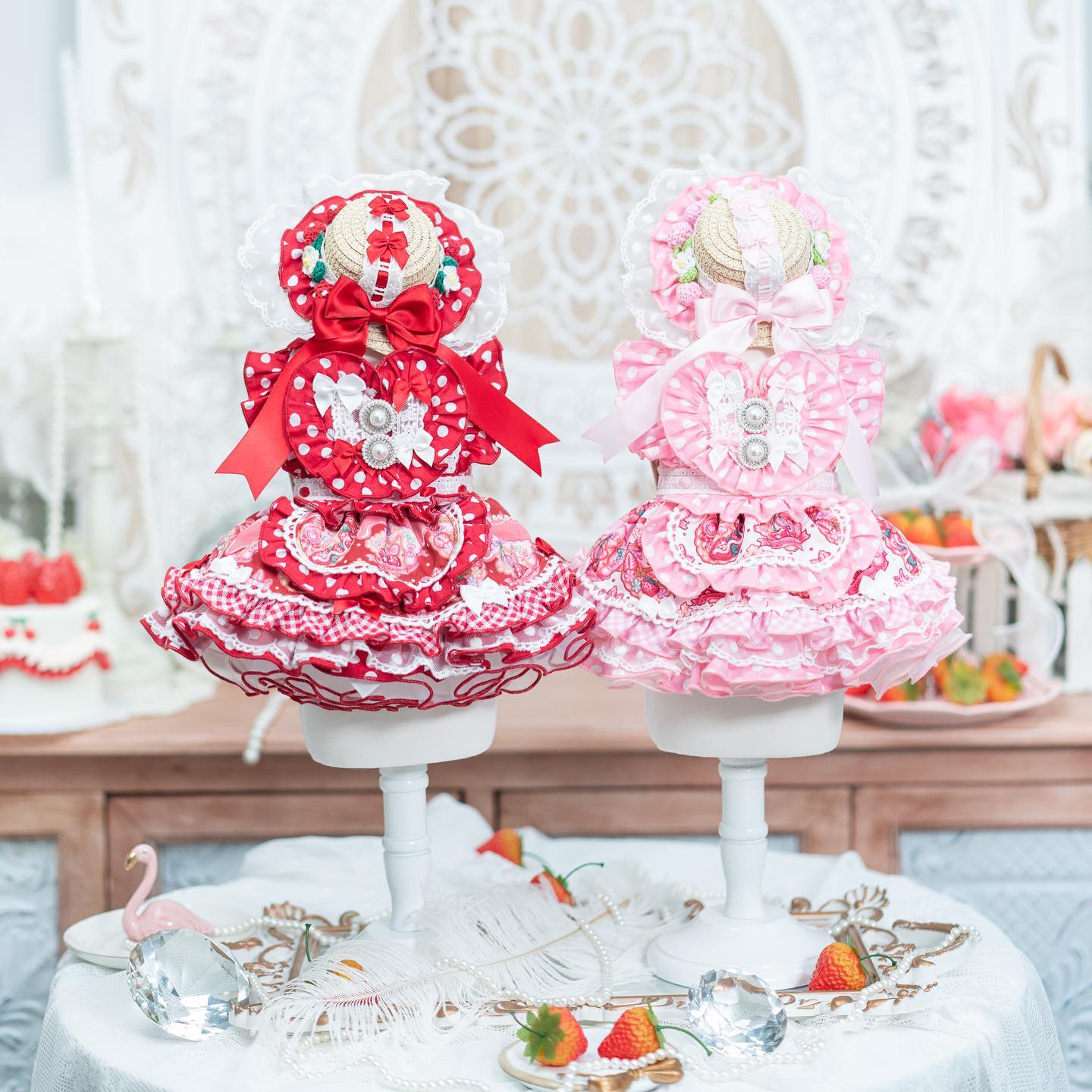 strawberry princess dog dress