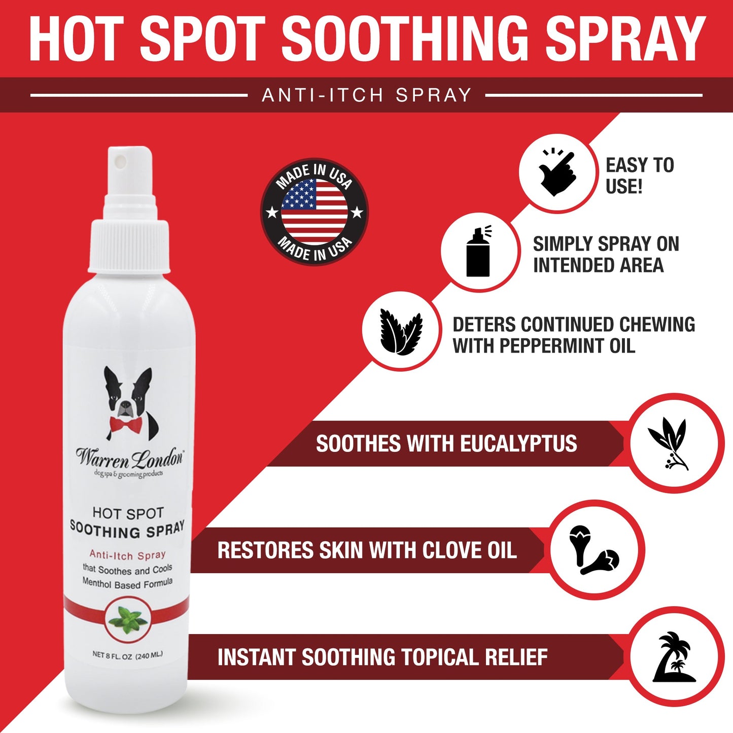 Hot Spot Soothing Spray - Anti Itch Spray That Soothes And Cools